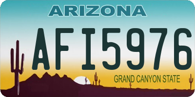 AZ license plate AFI5976