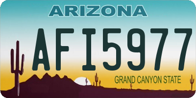 AZ license plate AFI5977