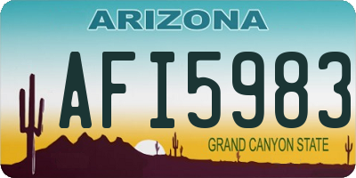 AZ license plate AFI5983