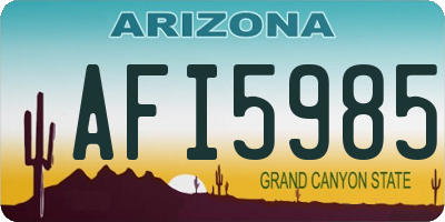 AZ license plate AFI5985