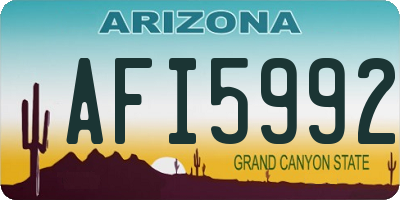 AZ license plate AFI5992