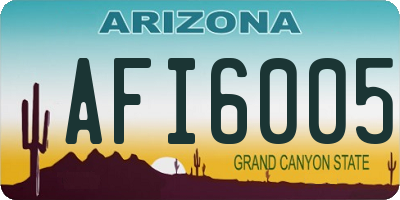 AZ license plate AFI6005