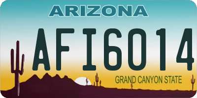 AZ license plate AFI6014