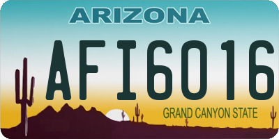 AZ license plate AFI6016