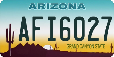 AZ license plate AFI6027