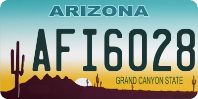 AZ license plate AFI6028