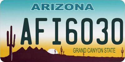 AZ license plate AFI6030