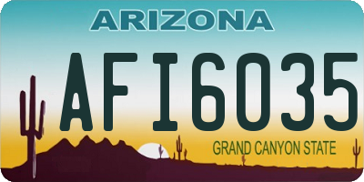AZ license plate AFI6035