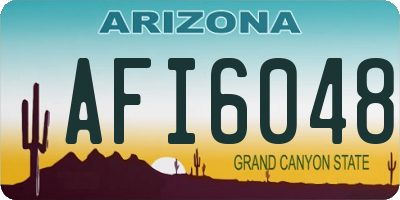 AZ license plate AFI6048