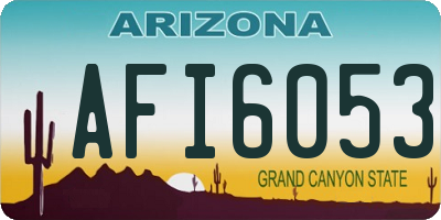 AZ license plate AFI6053