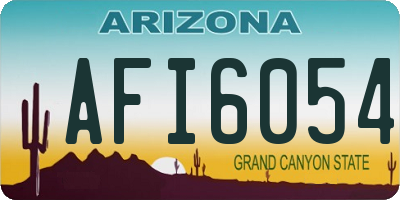 AZ license plate AFI6054