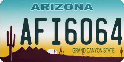 AZ license plate AFI6064