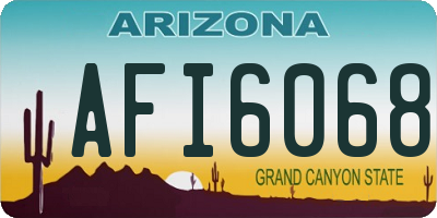 AZ license plate AFI6068