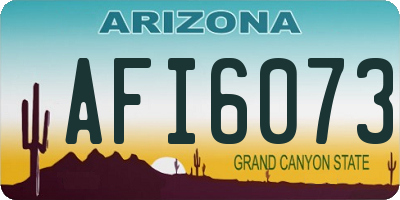 AZ license plate AFI6073