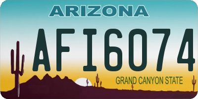 AZ license plate AFI6074