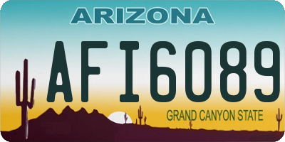 AZ license plate AFI6089
