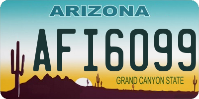 AZ license plate AFI6099
