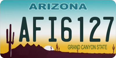 AZ license plate AFI6127