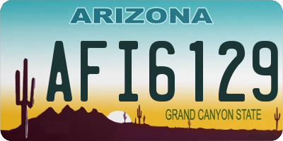 AZ license plate AFI6129