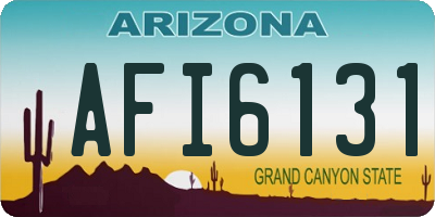 AZ license plate AFI6131