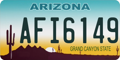 AZ license plate AFI6149