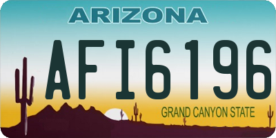 AZ license plate AFI6196