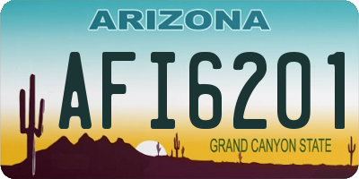 AZ license plate AFI6201