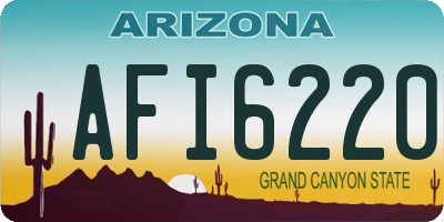 AZ license plate AFI6220