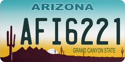 AZ license plate AFI6221