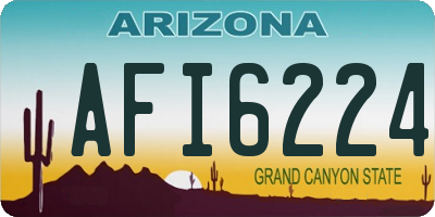 AZ license plate AFI6224