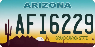 AZ license plate AFI6229