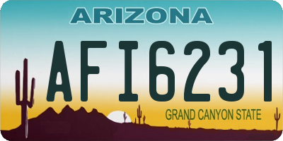 AZ license plate AFI6231