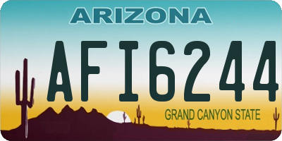 AZ license plate AFI6244