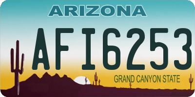 AZ license plate AFI6253