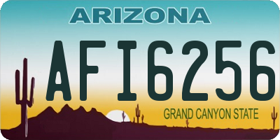 AZ license plate AFI6256