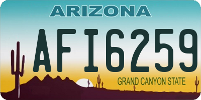 AZ license plate AFI6259