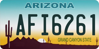 AZ license plate AFI6261