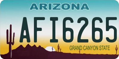 AZ license plate AFI6265