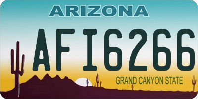 AZ license plate AFI6266