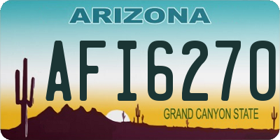 AZ license plate AFI6270