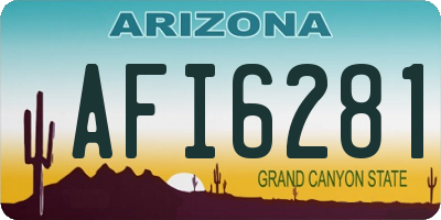 AZ license plate AFI6281