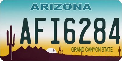 AZ license plate AFI6284