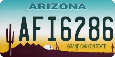 AZ license plate AFI6286