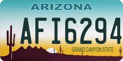 AZ license plate AFI6294