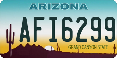 AZ license plate AFI6299