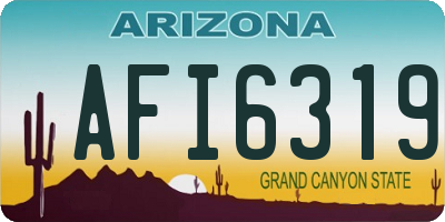 AZ license plate AFI6319