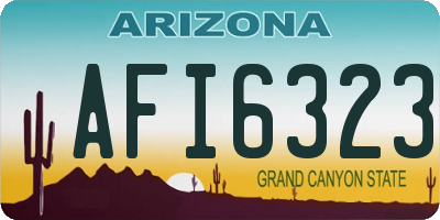 AZ license plate AFI6323