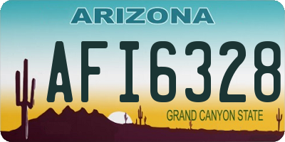 AZ license plate AFI6328