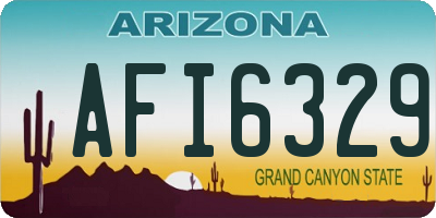 AZ license plate AFI6329