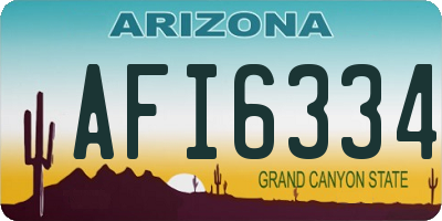 AZ license plate AFI6334